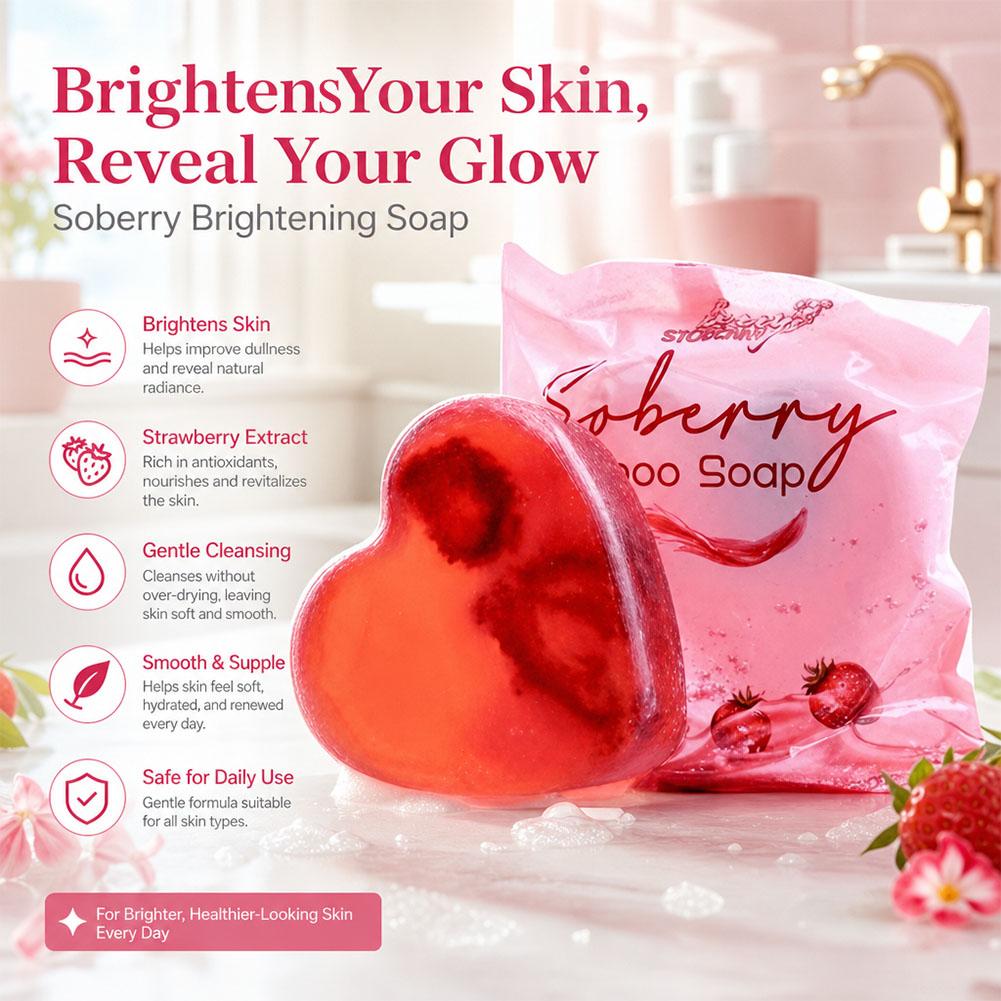 Strawberry Scented Bath Soap S - đánh giá và giá Skincare Whitening
