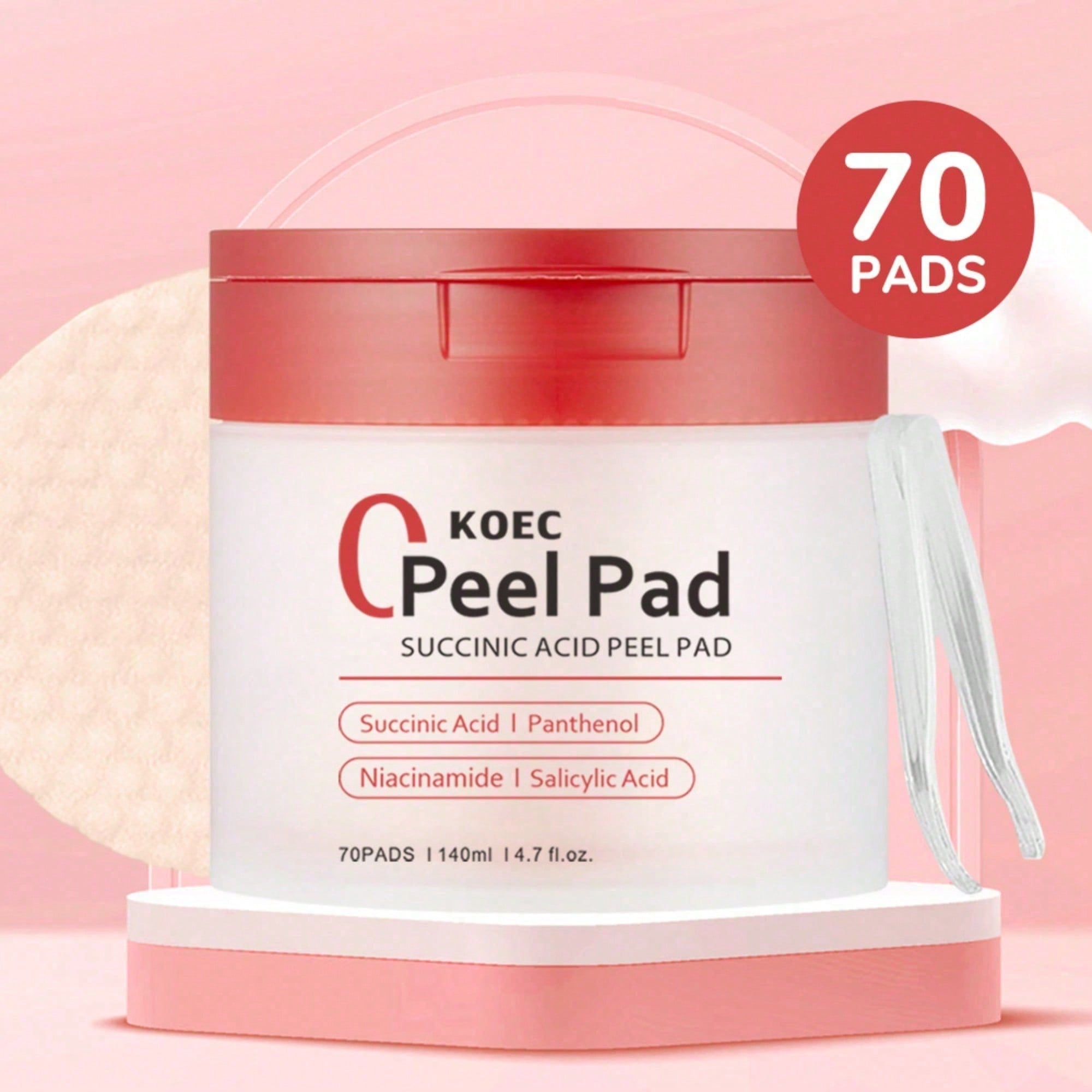 Toner Pads Red Succinic Acid P - đánh giá và giá Skincare Non Comedogenic
