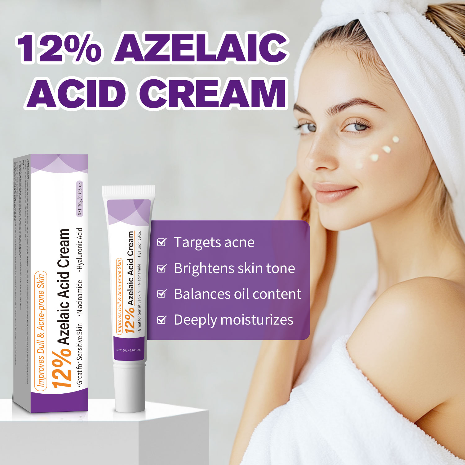 Mild Azelaic Acid Cream Improv - đánh giá và giá Skincare Skintific
