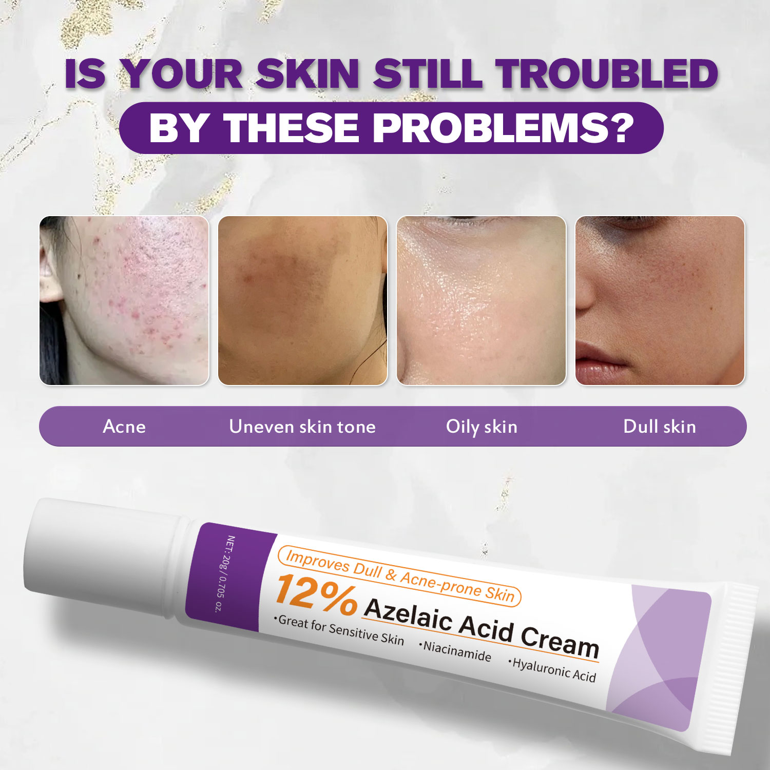 Mild Azelaic Acid Cream Improv - đánh giá và giá Skincare Skintific